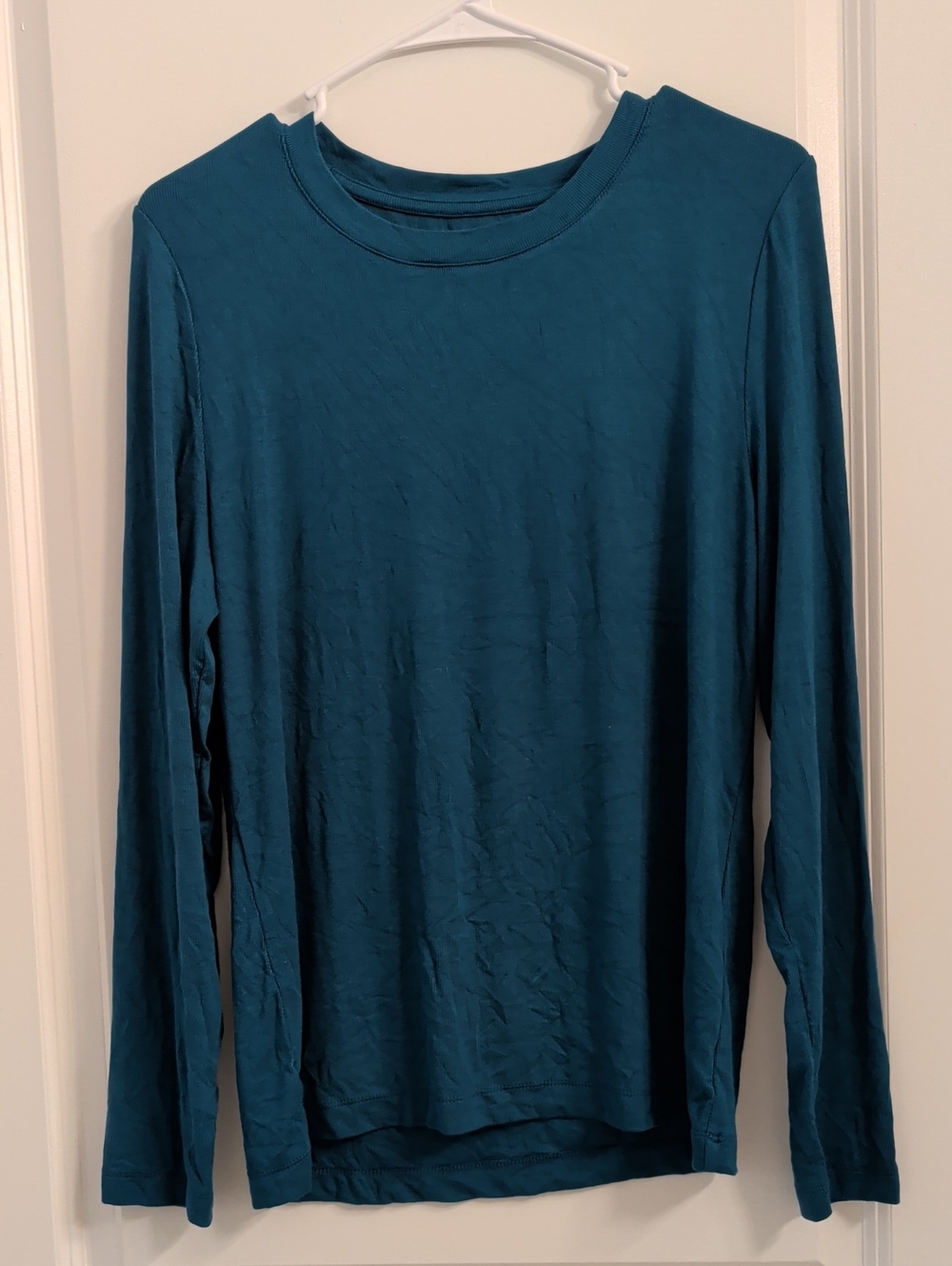 LOFT Peacock Blue Long Sleeve Crewneck Shirt
